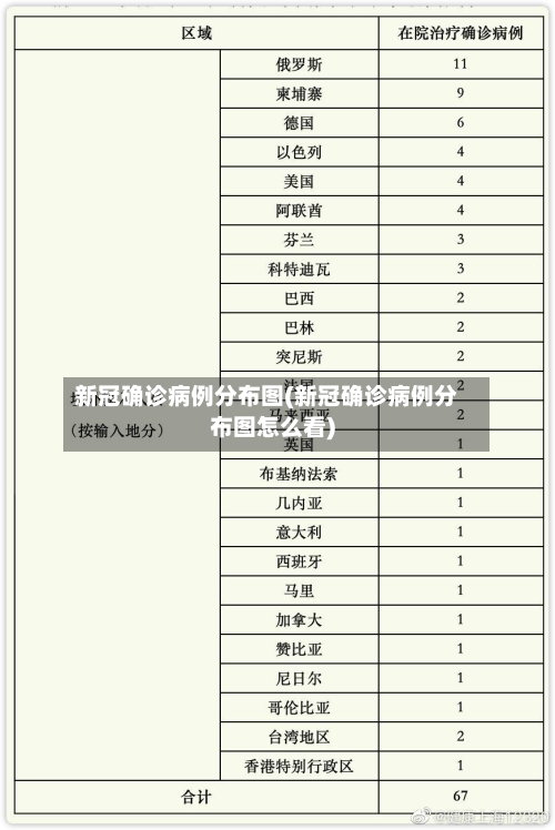 新冠确诊病例分布图(新冠确诊病例分布图怎么看)