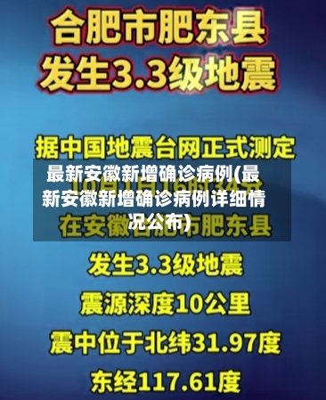 最新安徽新增确诊病例(最新安徽新增确诊病例详细情况公布)-第2张图片