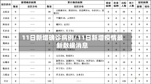 11日新增确诊病例/11日新增疫情最新数据消息-第3张图片