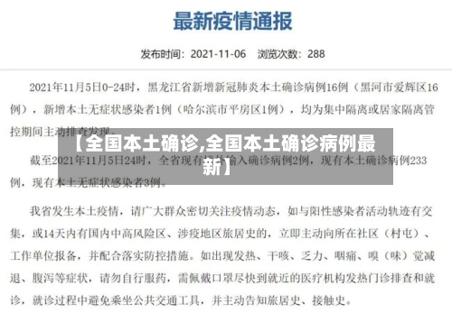 【全国本土确诊,全国本土确诊病例最新】-第3张图片