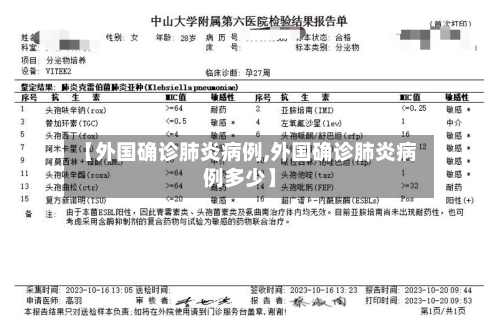 【外国确诊肺炎病例,外国确诊肺炎病例多少】