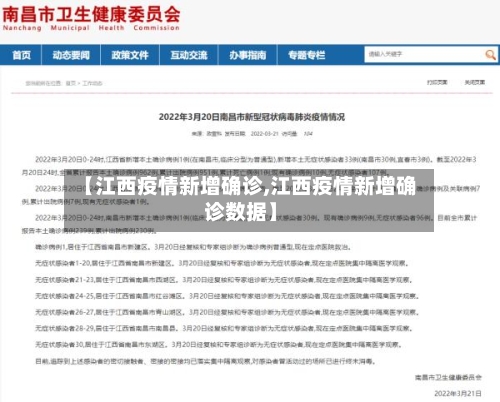 【江西疫情新增确诊,江西疫情新增确诊数据】-第1张图片