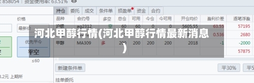 河北甲醇行情(河北甲醇行情最新消息)-第3张图片