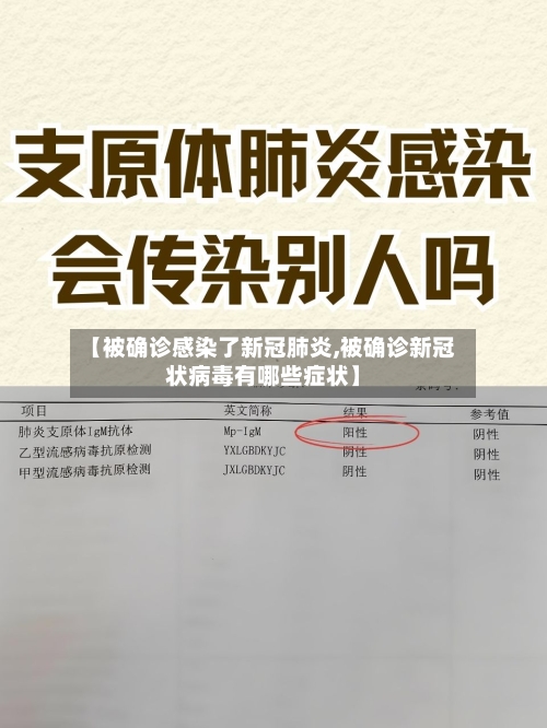 【被确诊感染了新冠肺炎,被确诊新冠状病毒有哪些症状】