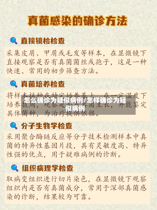 怎么确诊为疑似病例/怎样确诊为疑似病例