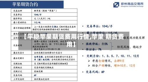 【平稳苹果期货费用行情,苹果 期货费用】-第2张图片