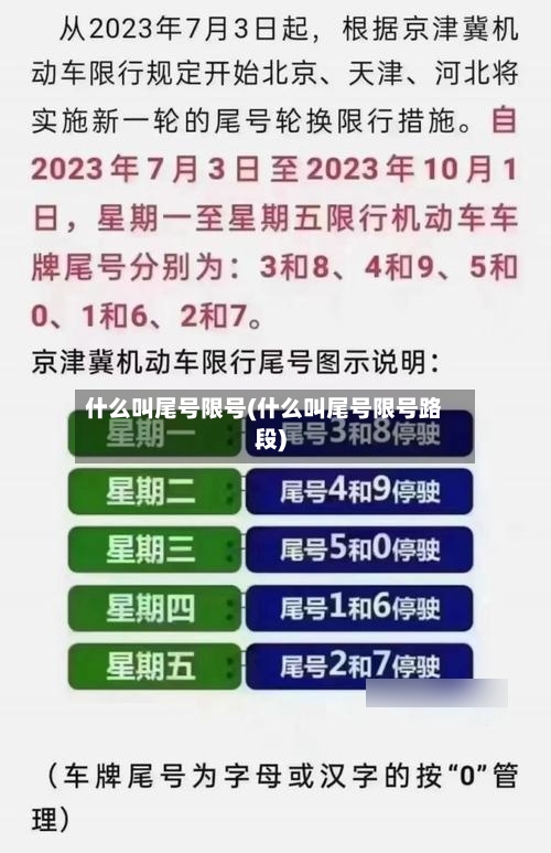 什么叫尾号限号(什么叫尾号限号路段)