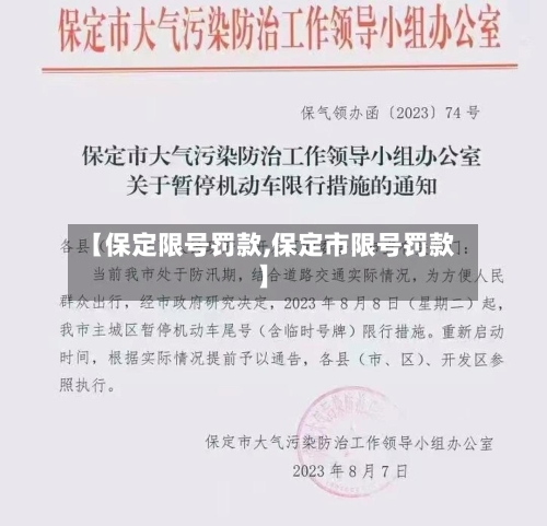 【保定限号罚款,保定市限号罚款】-第3张图片