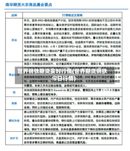 世界钢铁期货实时行情(世界期货钢铁今日行情)-第3张图片