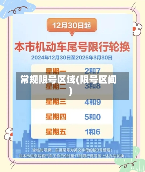 常规限号区域(限号区间)-第2张图片