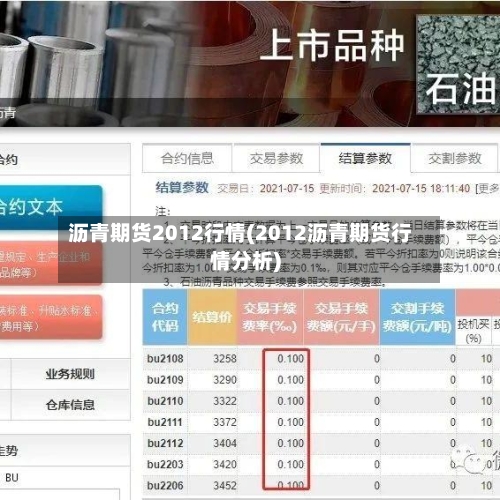 沥青期货2012行情(2012沥青期货行情分析)