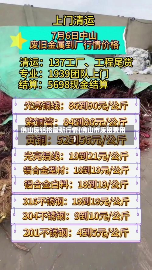 佛山废铝格最新行情(佛山市废铝费用)
