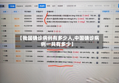 【我国确诊病例有多少人,中国确诊病例一共有多少】-第1张图片