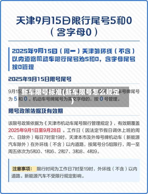 新车限号标准(新车限号怎么规定)