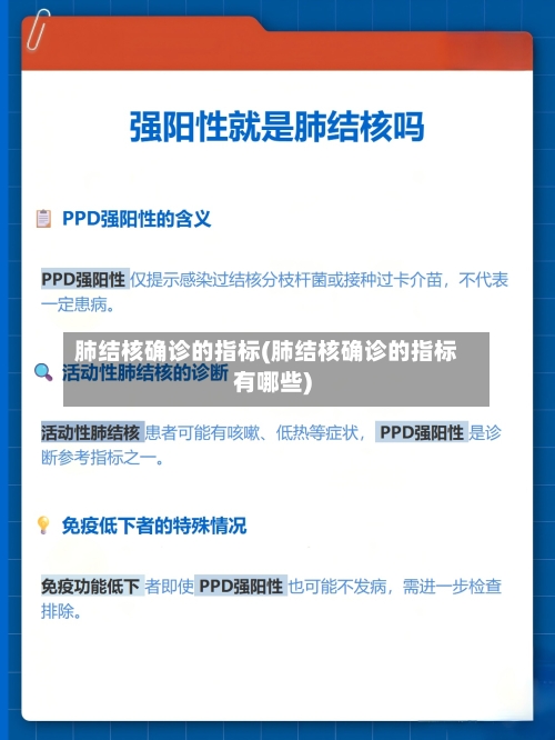 肺结核确诊的指标(肺结核确诊的指标有哪些)