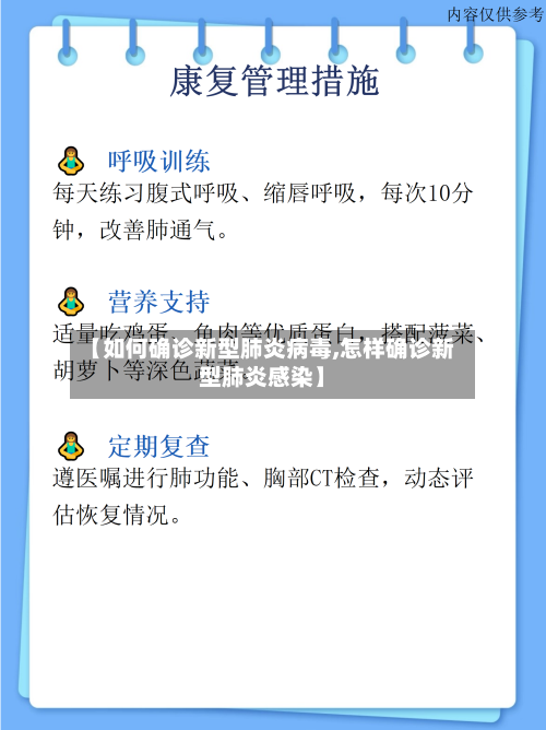 【如何确诊新型肺炎病毒,怎样确诊新型肺炎感染】