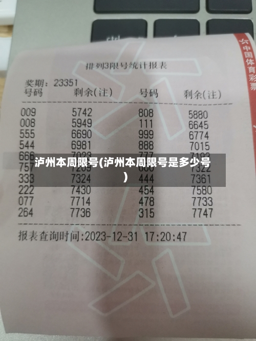 泸州本周限号(泸州本周限号是多少号)-第3张图片