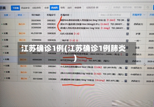 江苏确诊1例(江苏确诊1例肺炎)-第2张图片