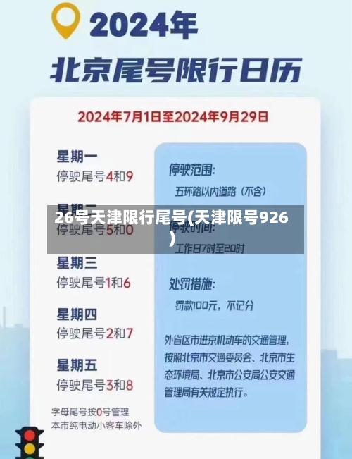 26号天津限行尾号(天津限号926)-第2张图片