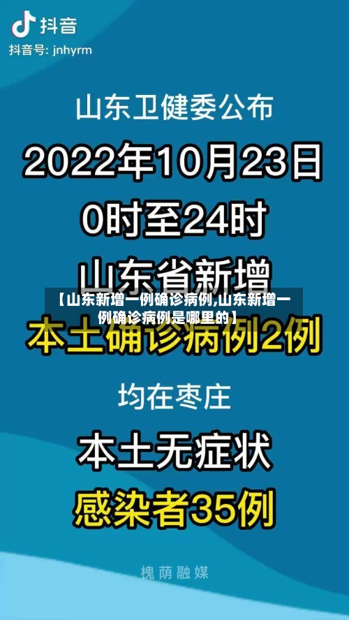 【山东新增一例确诊病例,山东新增一例确诊病例是哪里的】-第2张图片