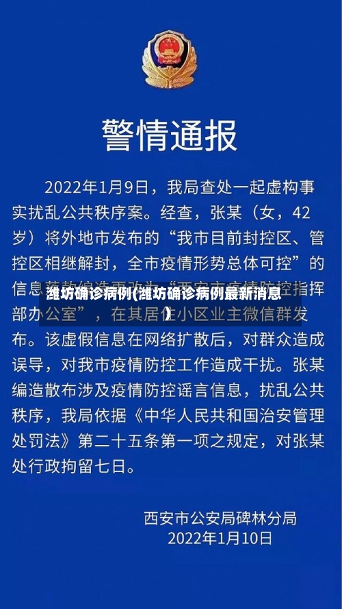 潍坊确诊病例(潍坊确诊病例最新消息)