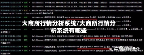 大商所行情分析系统/大商所行情分析系统有哪些