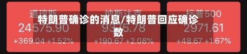 特朗普确诊的消息/特朗普回应确诊数