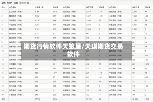 期货行情软件天狼星/天琪期货交易软件-第2张图片