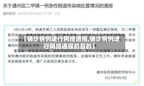 【确诊病例进行网络通报,确诊病例进行网络通报的目的】-第2张图片