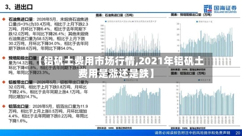 【铝矾土费用市场行情,2021年铝矾土费用是涨还是跌】