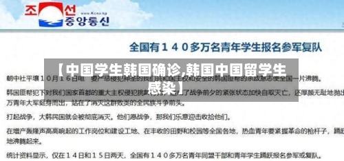 【中国学生韩国确诊,韩国中国留学生感染】-第2张图片