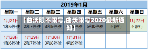 【曲沃限不限号,曲沃限号2020最新通知】