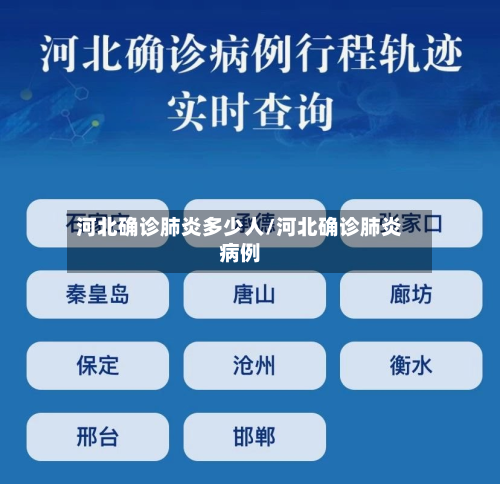 河北确诊肺炎多少人/河北确诊肺炎病例-第3张图片