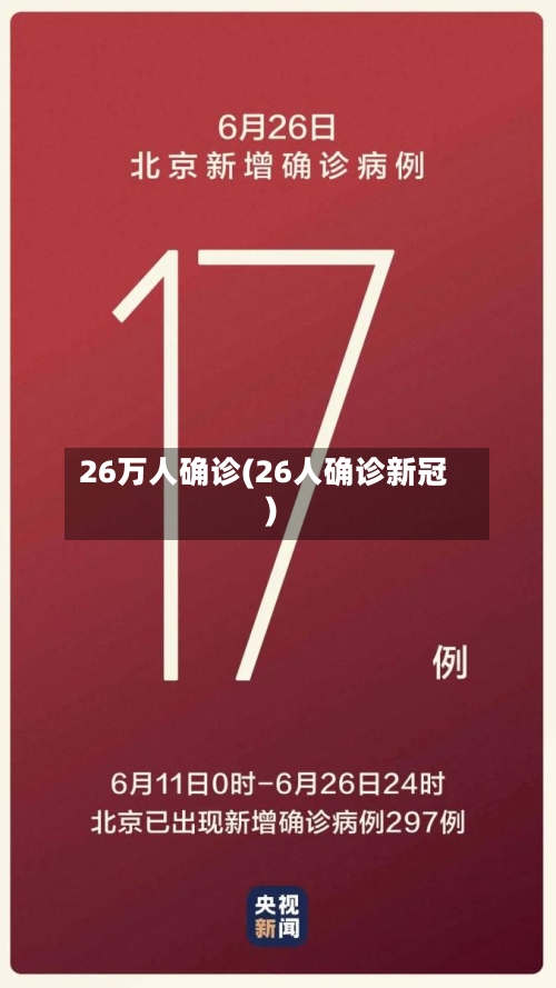 26万人确诊(26人确诊新冠)