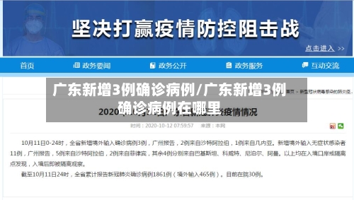 广东新增3例确诊病例/广东新增3例确诊病例在哪里-第2张图片