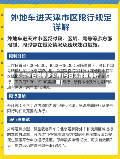 天津今日限号多少号(今日天津限号时间)