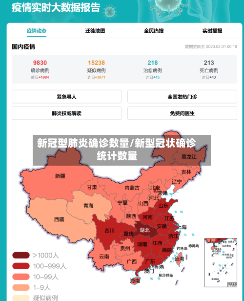 新冠型肺炎确诊数量/新型冠状确诊统计数量-第3张图片