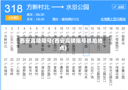 西安高陵限号(西安高陵限号抓拍地点)-第2张图片
