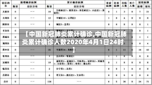 【中国新冠肺炎累计确诊,中国新冠肺炎累计确诊人数2020年4月1日24时】-第2张图片