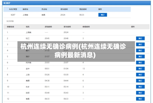 杭州连续无确诊病例(杭州连续无确诊病例最新消息)