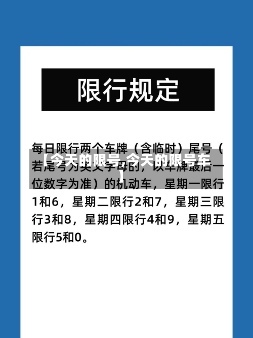 【今天的限号,今天的限号车】