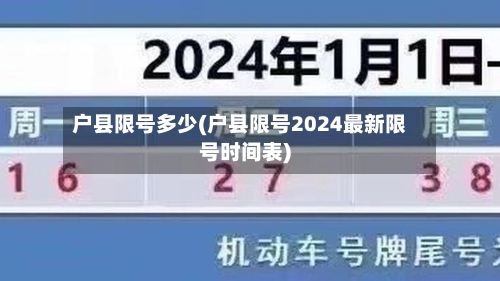 户县限号多少(户县限号2024最新限号时间表)-第2张图片