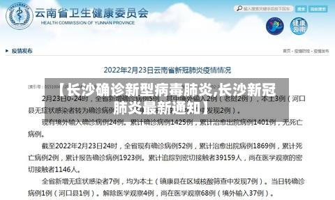 【长沙确诊新型病毒肺炎,长沙新冠肺炎最新通知】