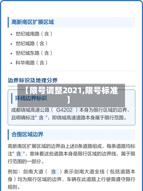 【限号调整2021,限号标准】