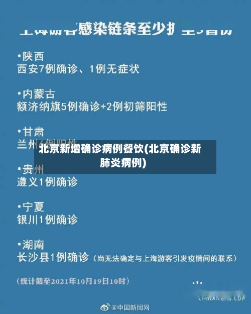 北京新增确诊病例餐饮(北京确诊新肺炎病例)