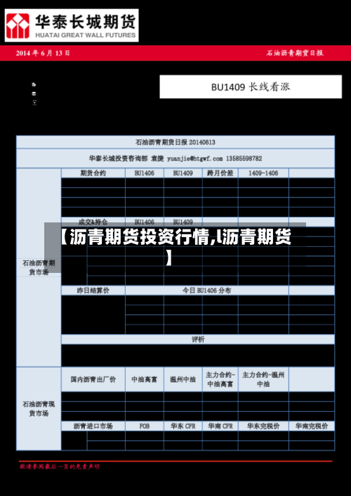 【沥青期货投资行情,l沥青期货】