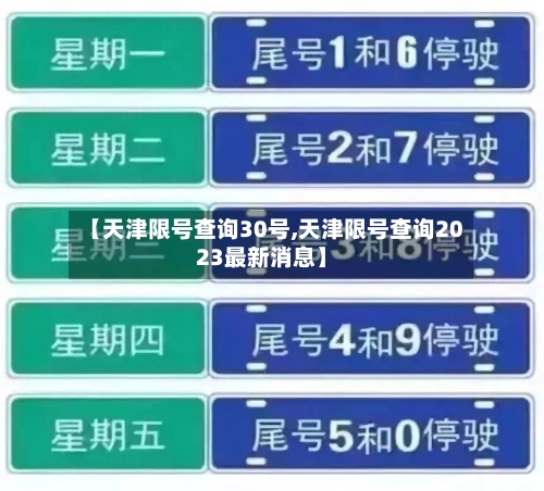 【天津限号查询30号,天津限号查询2023最新消息】