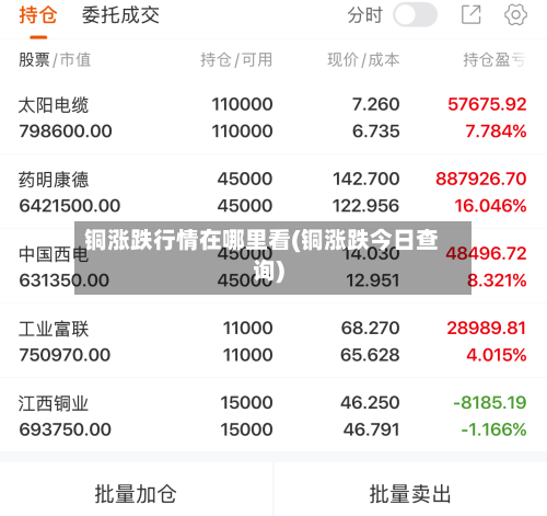 铜涨跌行情在哪里看(铜涨跌今日查询)