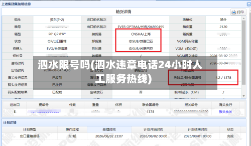 泗水限号吗(泗水违章电话24小时人工服务热线)-第2张图片