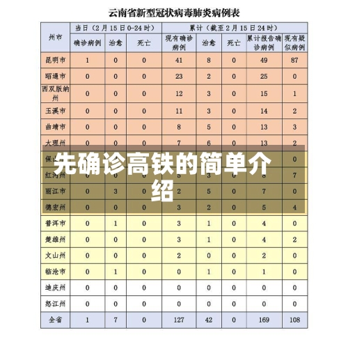 先确诊高铁的简单介绍-第3张图片